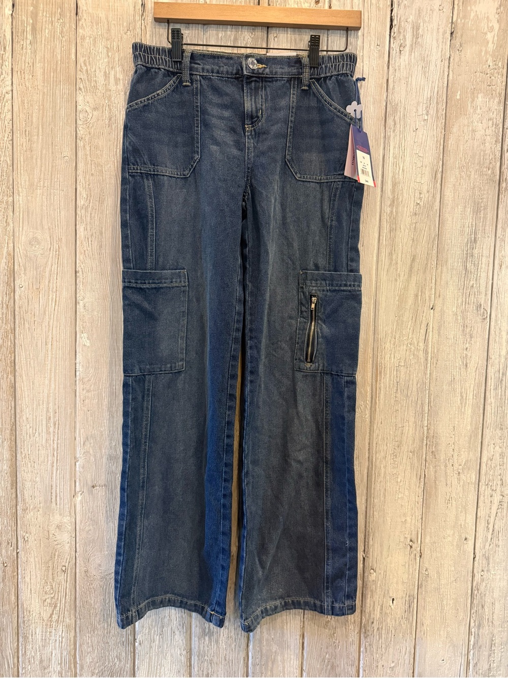 Limited Too Dark Blue Cargo Jeans for Kids NWT
